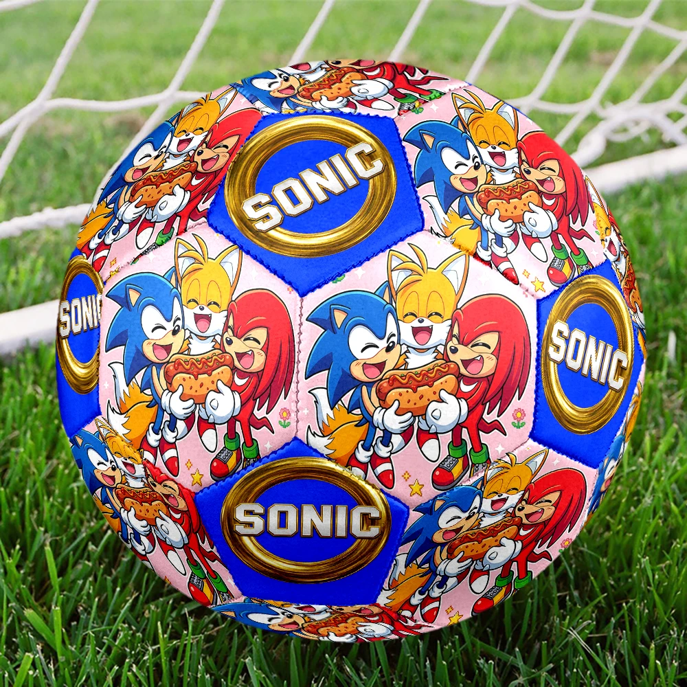 1pc Sonic Hedgehog Soccer Ball Football Size 5 Practice Ball Colorful Team Training Birthday Present HE40