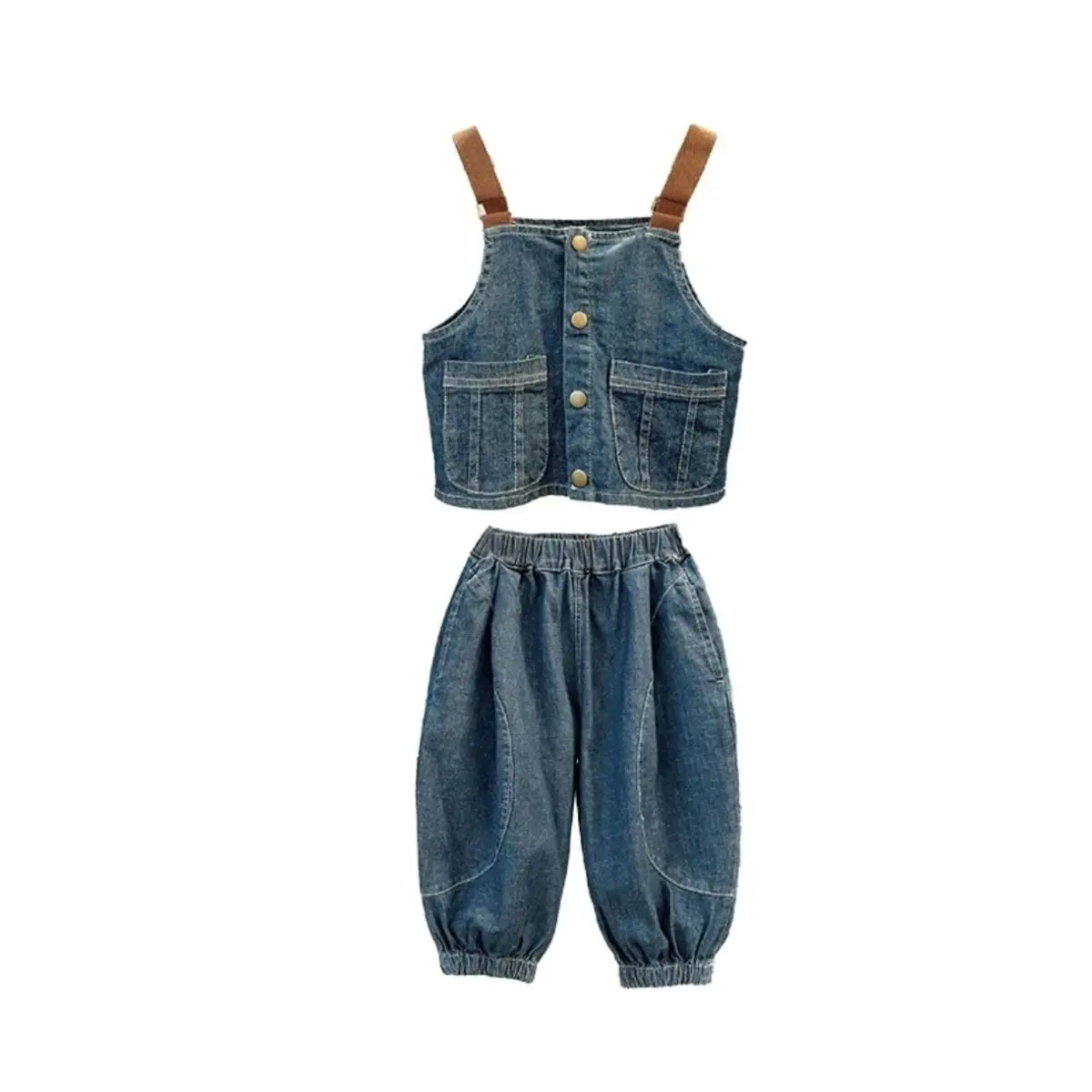 

Children's Autumn Set: Boys' Casual Vintage Checker Shirt+Denim Set: Boys' Fashion Set 2023 Toddler Boy Clothes baby clothes