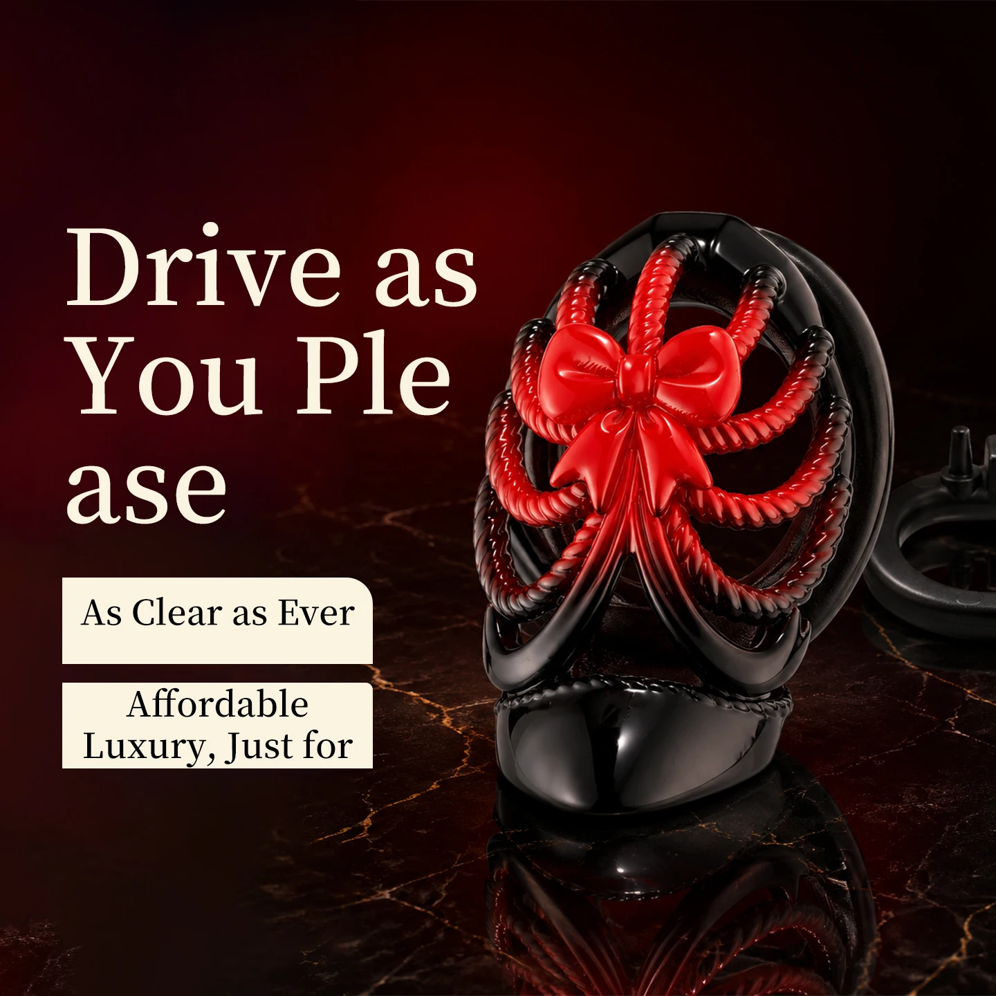 High Heels Chastity Cage with Bow Tie CB Lock Male Chastity Device with 5 Cock Rings Hollow Penis Lock Adult Sex Toys for Men - view 2
