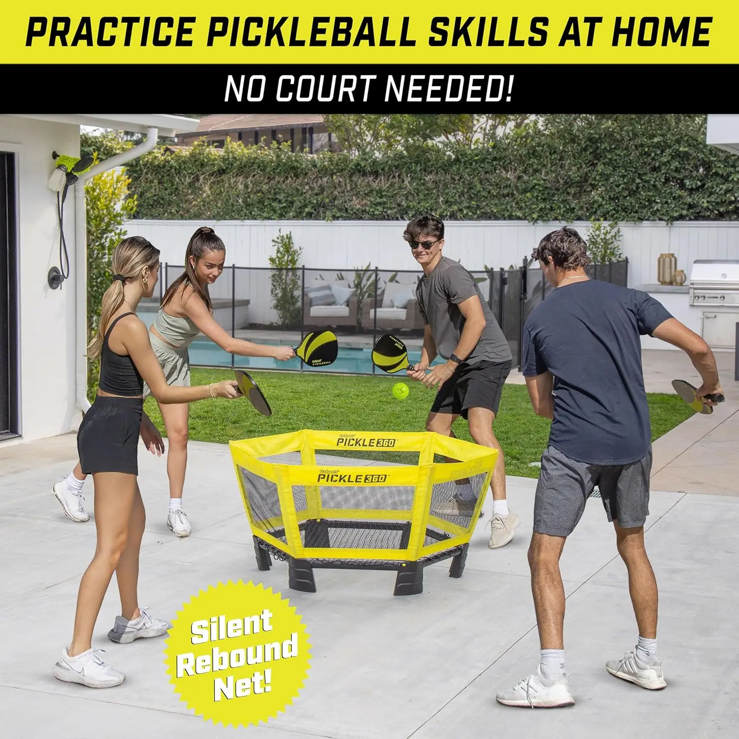 Pickle 360 Paddle Ball Game Set - Choose Original or Hardcourt - Pickleball Without a Court