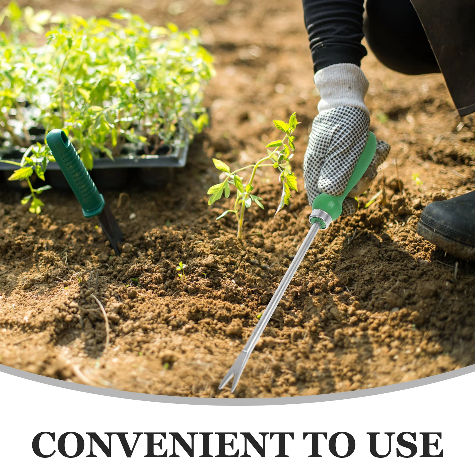 

Plastic Handle Root Picker Lightweight Gardening Tool Dandelion Grass Puller Weeder Shovel Spade Plant Tools Easy to Store Carry