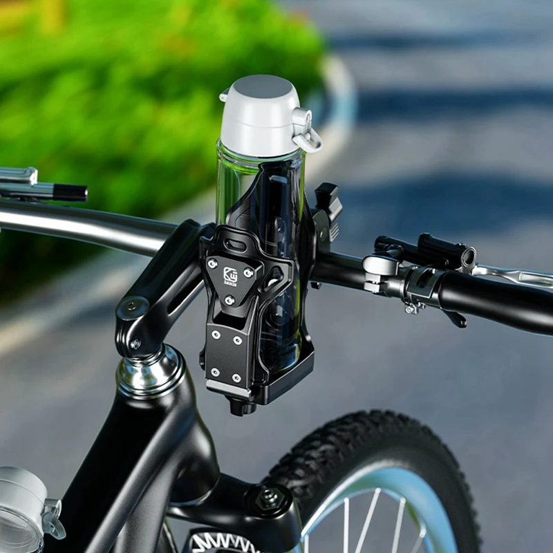 Kewig suporte de copo anti-roubo para motocicleta, suporte extra grande para garrafa de água de bicicleta de tamanho ajustável para garrafas de 50mm-90mm de diâmetro