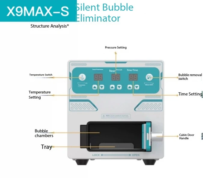 X9 Max-S Defoaming Machine for 8 Inch LCD Screen with Built-in Pump and Noise Reduction-  for Mobile Phone Repair Tool