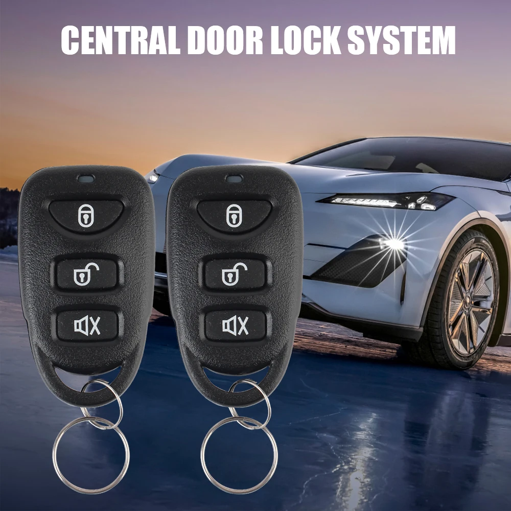 

Locking Kit Anti-Theft Universal with 4 Door Lock Actuator Remote Control Keyless Entry System Car Lock Door