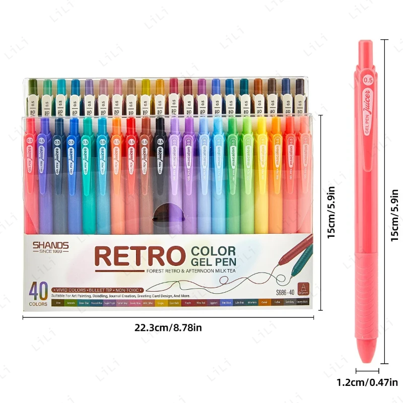 Color Can Press 0.5mm Neutral Pen Hand Account Drawing Quick Drying Pen Student Note Taking Stationery Holiday Gifts