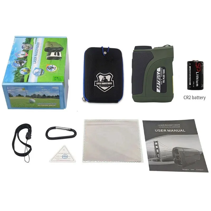 ARTBULL Laser Rangefinder 1600M 2000M Distance Meter Golf rangefinder with Slope Adjusted Flag-Lock