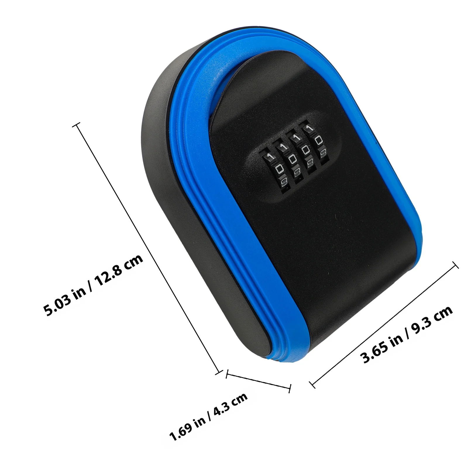 4 Digit Resettable Combination Code Lock Box for Keys Wall Mount Outdoor Key Storage Security Plastic Key Lock Box