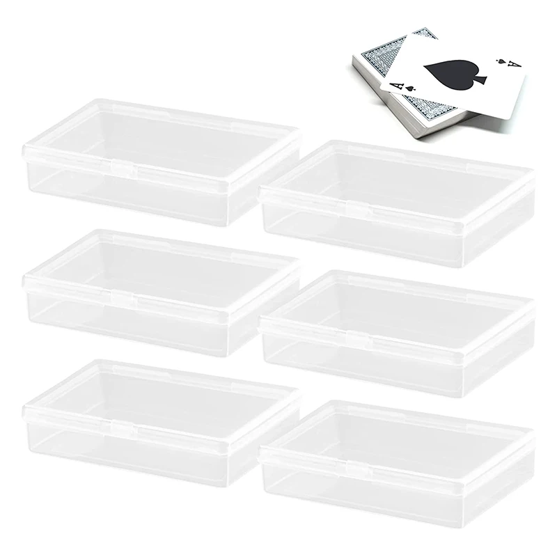 Caja transparente para tarjetas de juego, organizador de tarjetas, caja de almacenamiento vacía