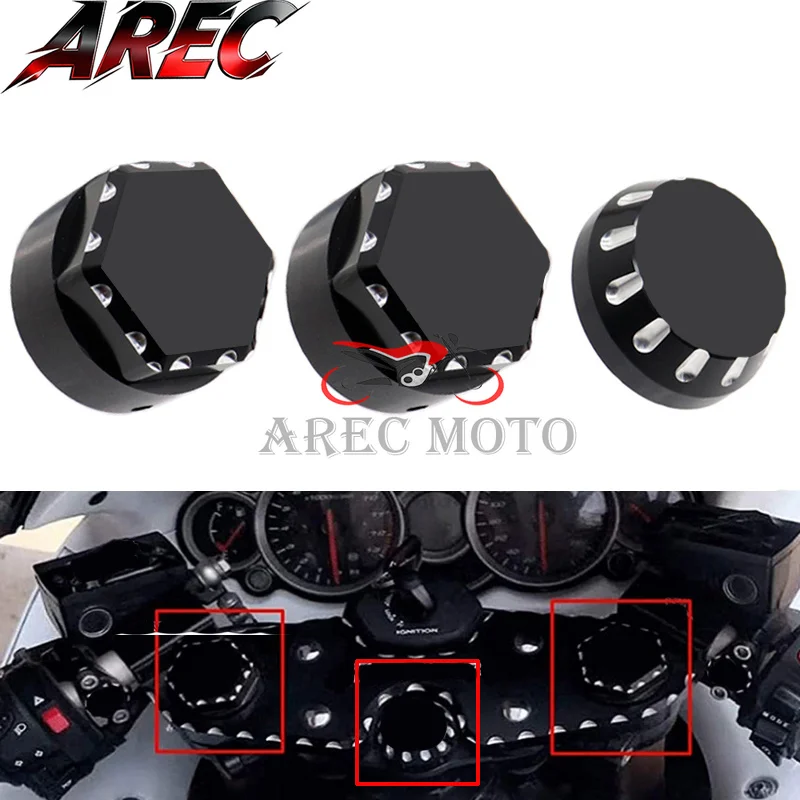 Front Fork Covers For SUZUKI GSX1300R HAYABUSA 2008-2020 Motorcycle Accessories Triple Tree Stem Yoke Cap Cover GSX 1300R 2019