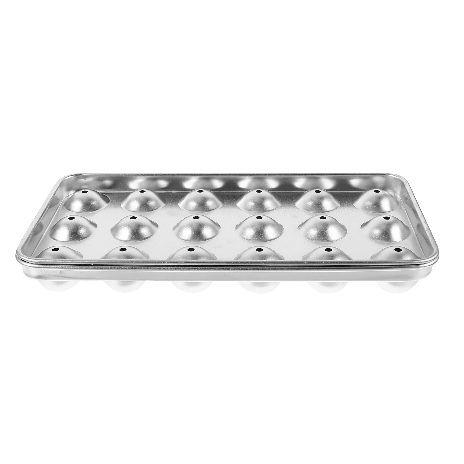 Eismaschine Form Kreative Runde Kugel Praktische Würfel Maker Haushalt Machen DIY Silber Geformte Tablett mit Abdeckung