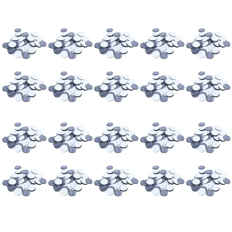 A84X-1000Pcs Round Shaped Table Chair Furniture Leg Felt Mat Pad Gray