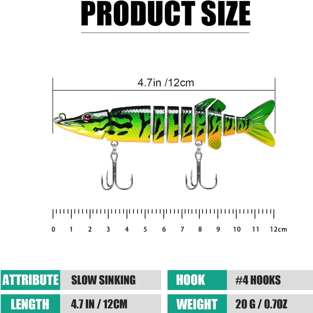 ANFS Fishing Lures for Bass Trout Multi Jointed Swimbaits Slow Sinking  Bionic Swimming Lures Bass Freshwater Saltwater Bass - AliExpress 18