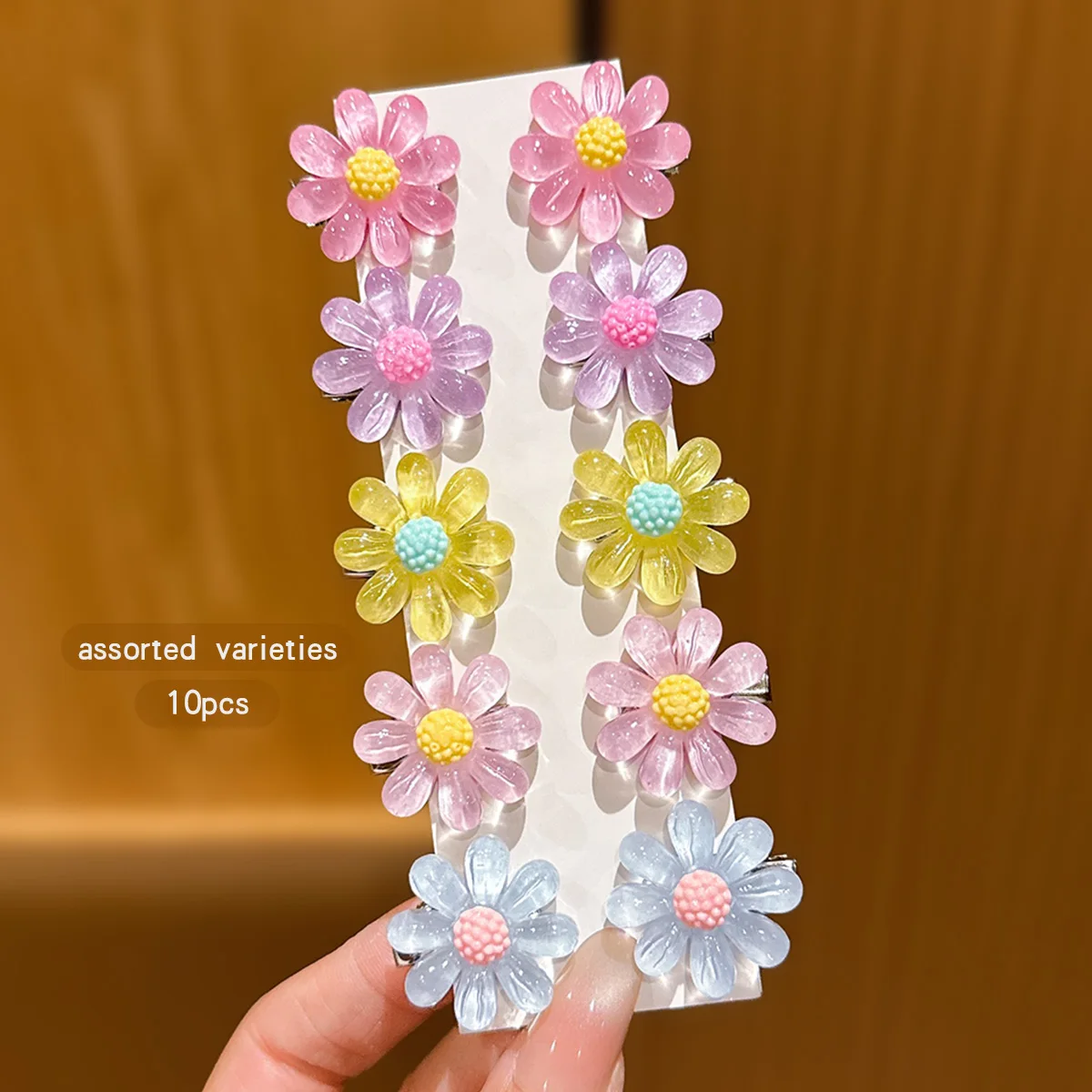 10 colors of random sweet breeze small flower hair clips, braided hair clips suitable for daily use as hair accessories