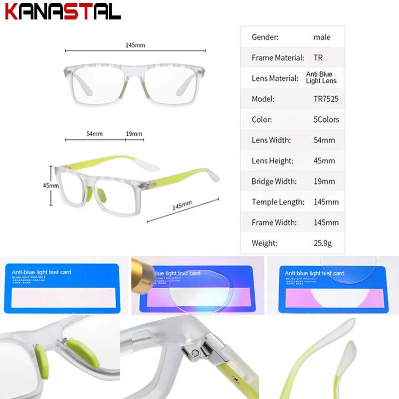 Women Blue Light Blocking Eyewear Men Reading Glasses Prescription Optical Lenses Myopia Square Anti Fog TR90 Eyeglasses Frame