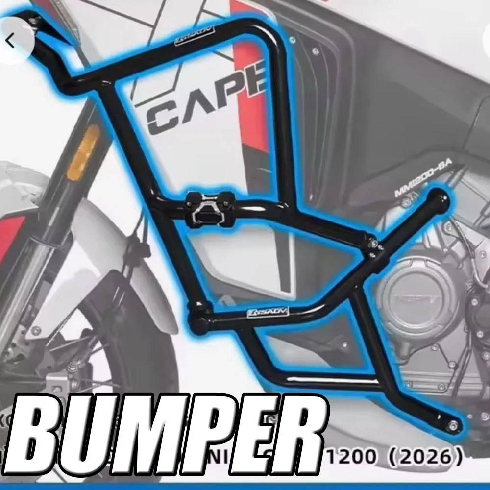 

Suitable for Morini Xcape 1200 — Motorcycle Accessory: Crash Bars (Bumper) — Black — Brand New