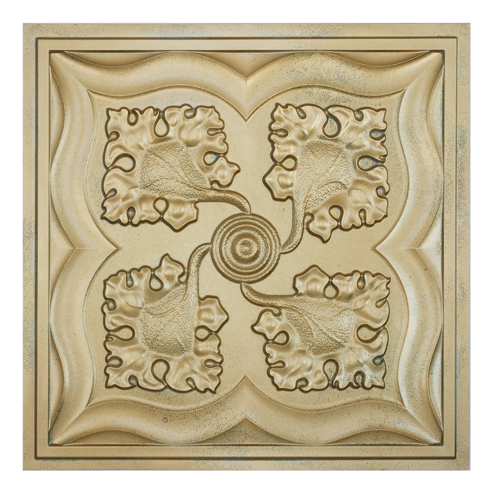 Drop in ceiling panels, Suspended Wall Panels, for Public house PL64 Brass verdigris 10pcs