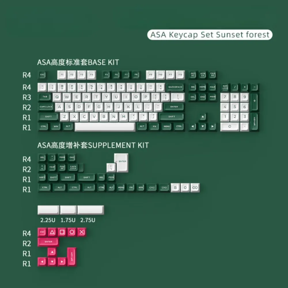 Imagem -04 - Teclas de Sublimação Térmica para Teclado Mecânico Grande Carbono Asa Pbt Cores 148 Teclas 64 96 104 108