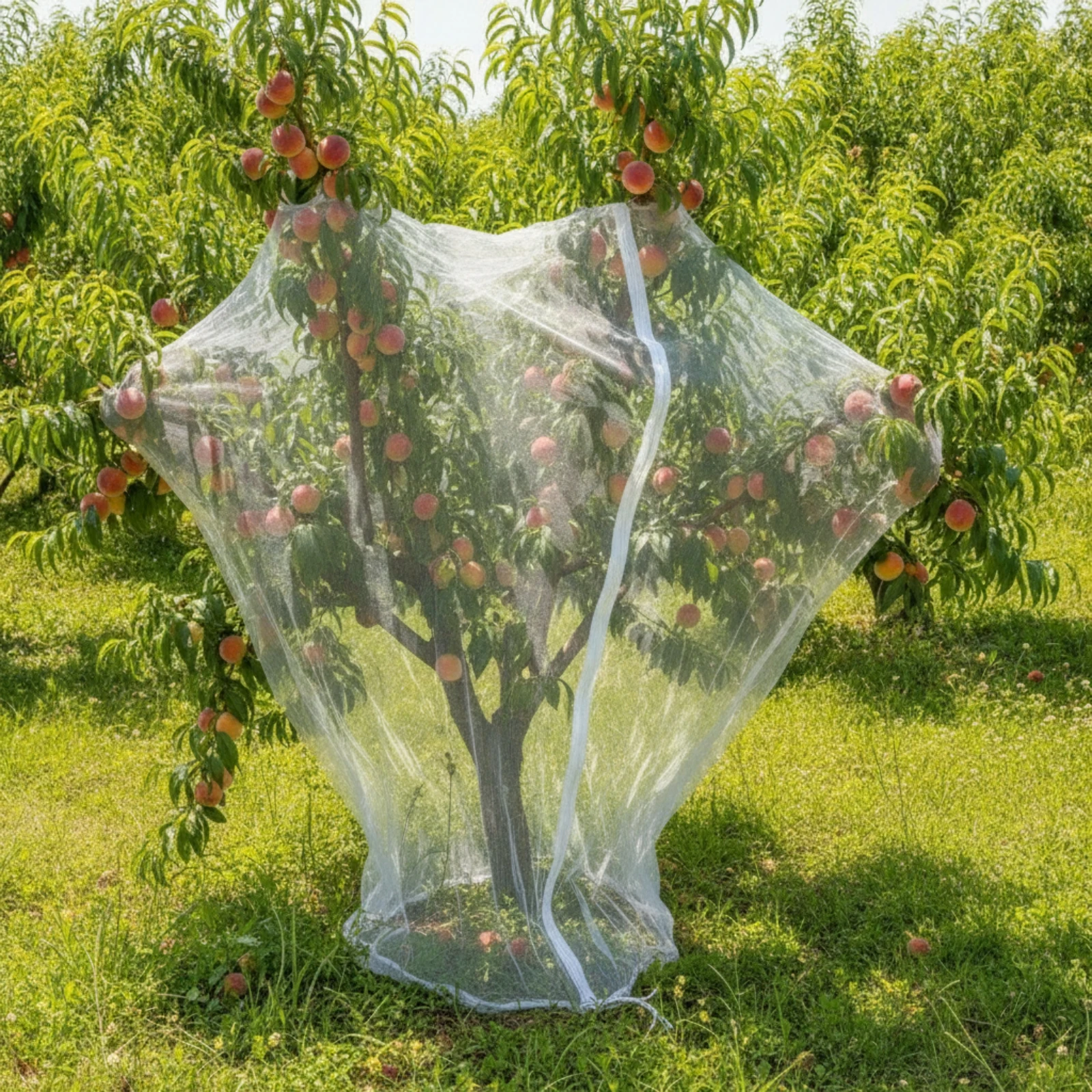 Plant Protection Cover with Zipper Lightweight Fruit Tree Net with Zipper Garden Mesh Cover Translucent Translucent