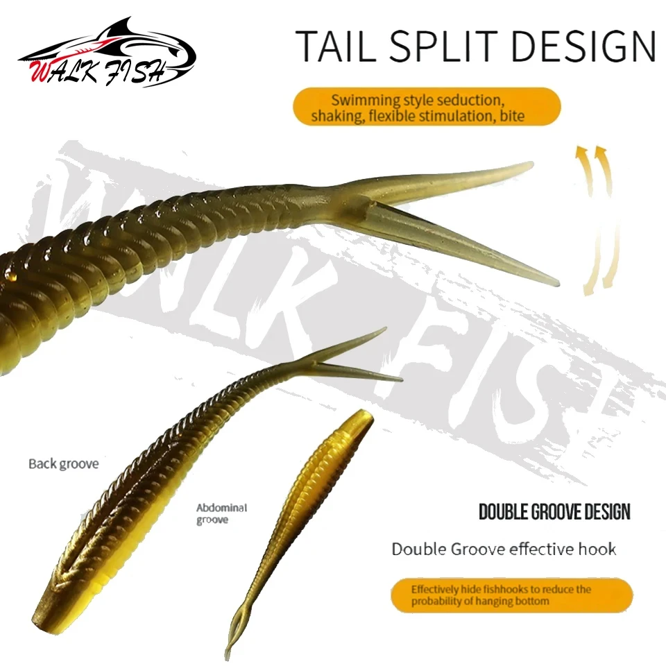 WALK FISH 61 Pieces/Set Of Bionic Fish Soft Bait Fishing Gear With Hook Storage Box Soft And Portable Outdoor Fishing Gear image 4