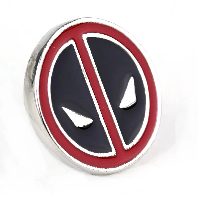 Movie Deadpool Brooch Eye Lapel Pin Men Clothed Demin Button Friend Gifts