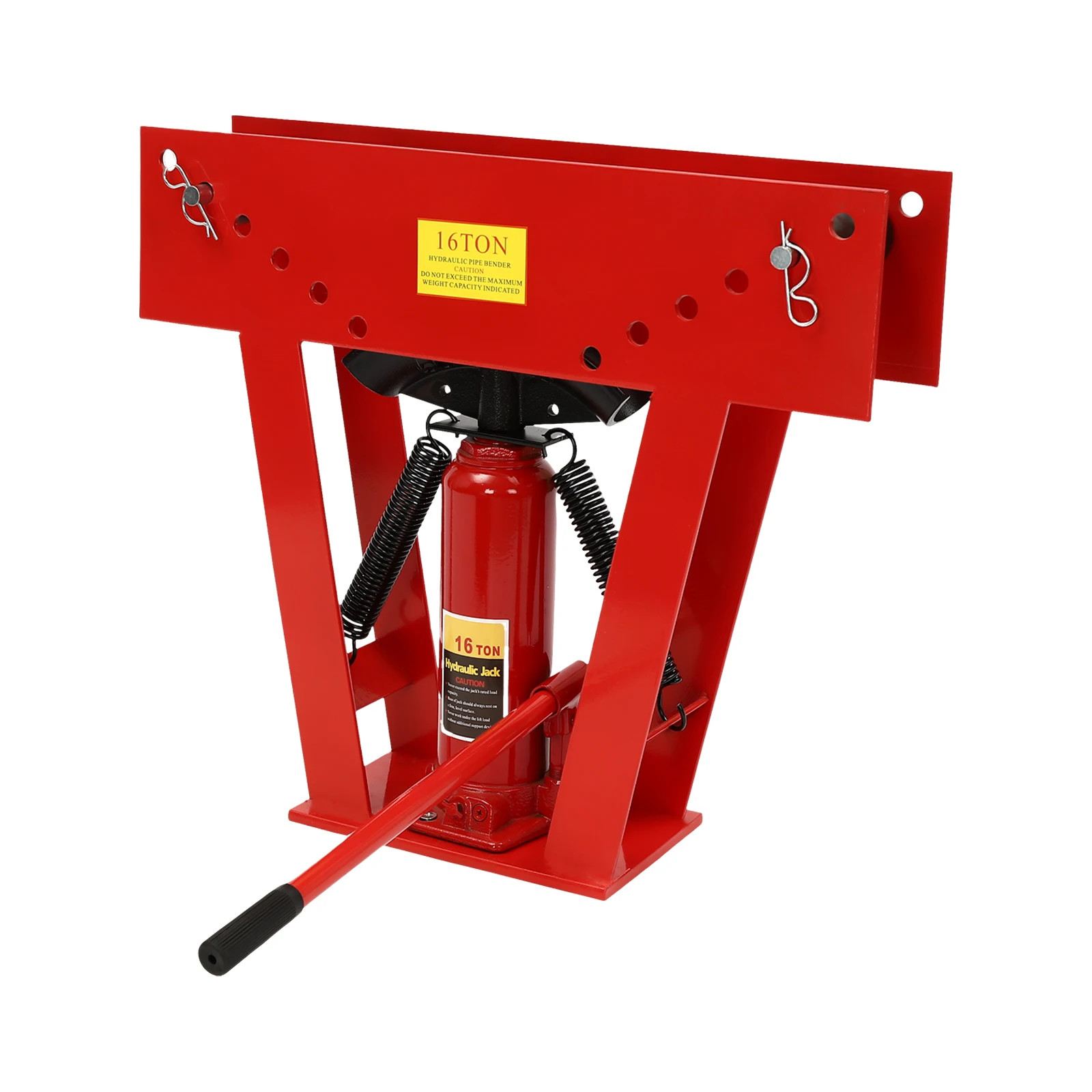 16 Ton Hydraulic Pipe Tube Bender Manual Heavy-Duty Pipe Bending Machine Red/Blue