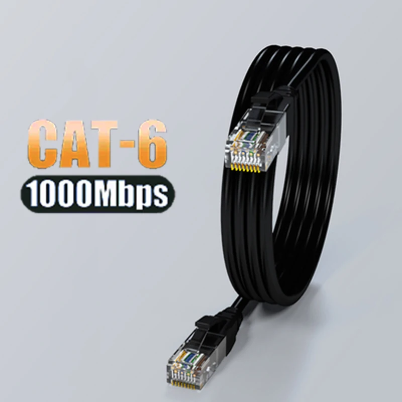 Ethernet-кабель 1000 Мбит/с Cat 6, сетевой шнур UTP Gigabit, Сетевой провод для ноутбука, маршрутизатора RJ45 CAT6, Ethernet-кабель 50 м/10 м/15 м