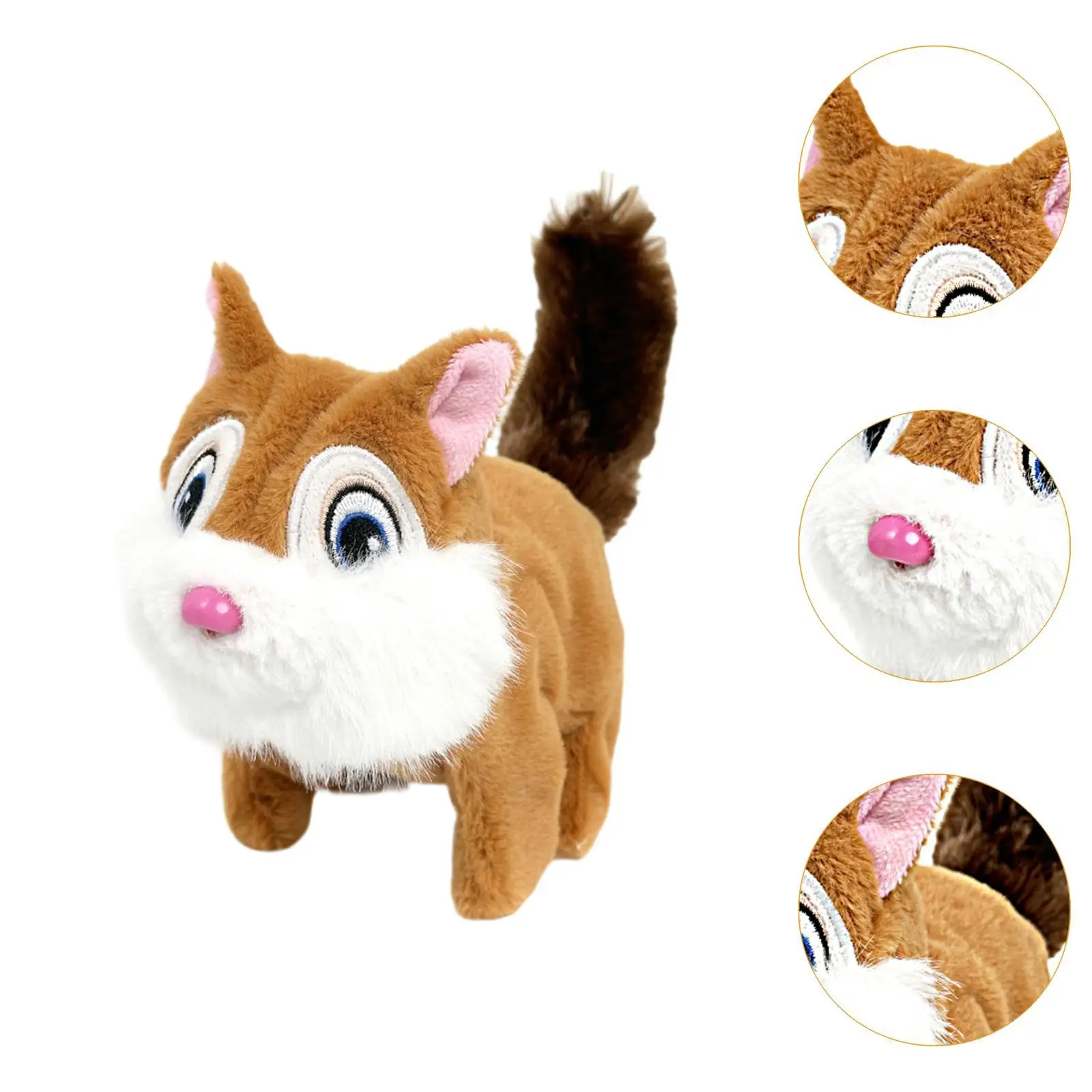 Juguete de peluche electrónico interactivo, sonido animado para caminar y aserrín, juguete de peluche suave para caminar, regalo de cumpleaños, bebés y bebés