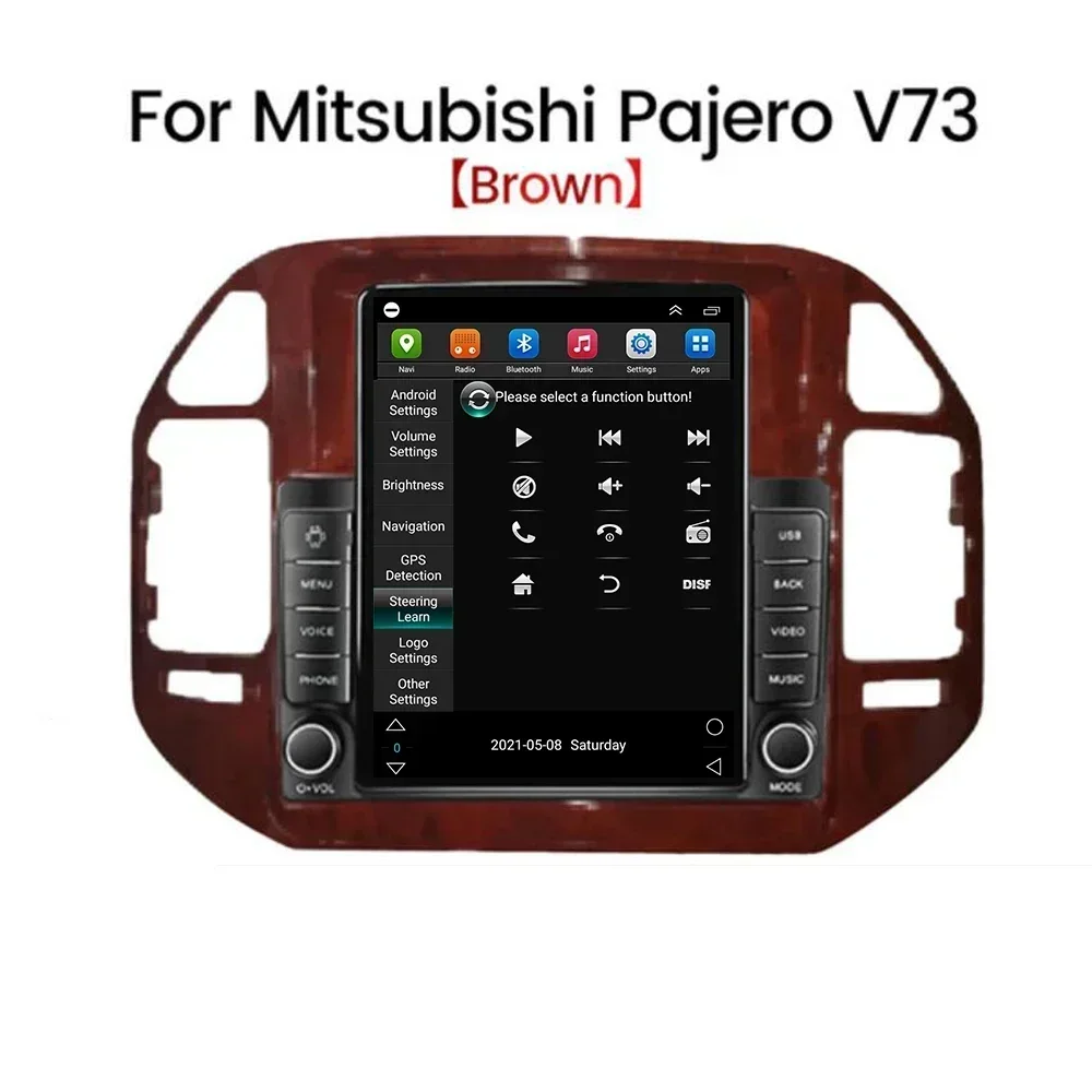 Car Radio For Mitsubishi Pajero V60 V68 V73 1999-2006 Tesla Vertical Screen Navigation GPS Android Stereo Receiver 2 Din Camera