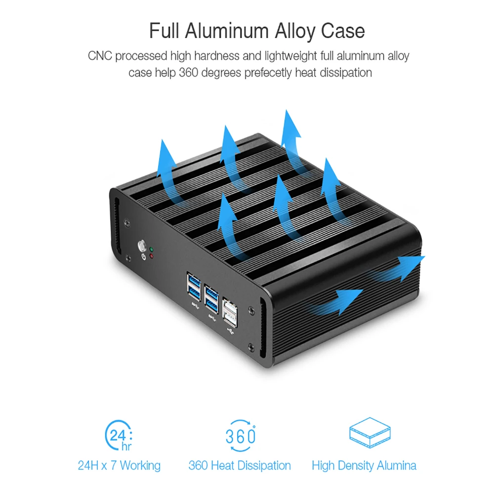 Fanless Industrial Mini PC Core I3 I5 I7 4010U 5500U Micro Desktop Computer For Home Office Business