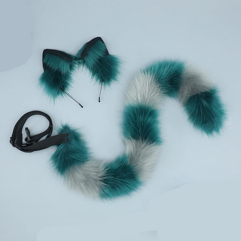 Cheshire Cat Cosplay Tail Headwear Set Party Props Animal Ear Halloween Carnival Club Pub Masquerade Costumes Women Headband image 2
