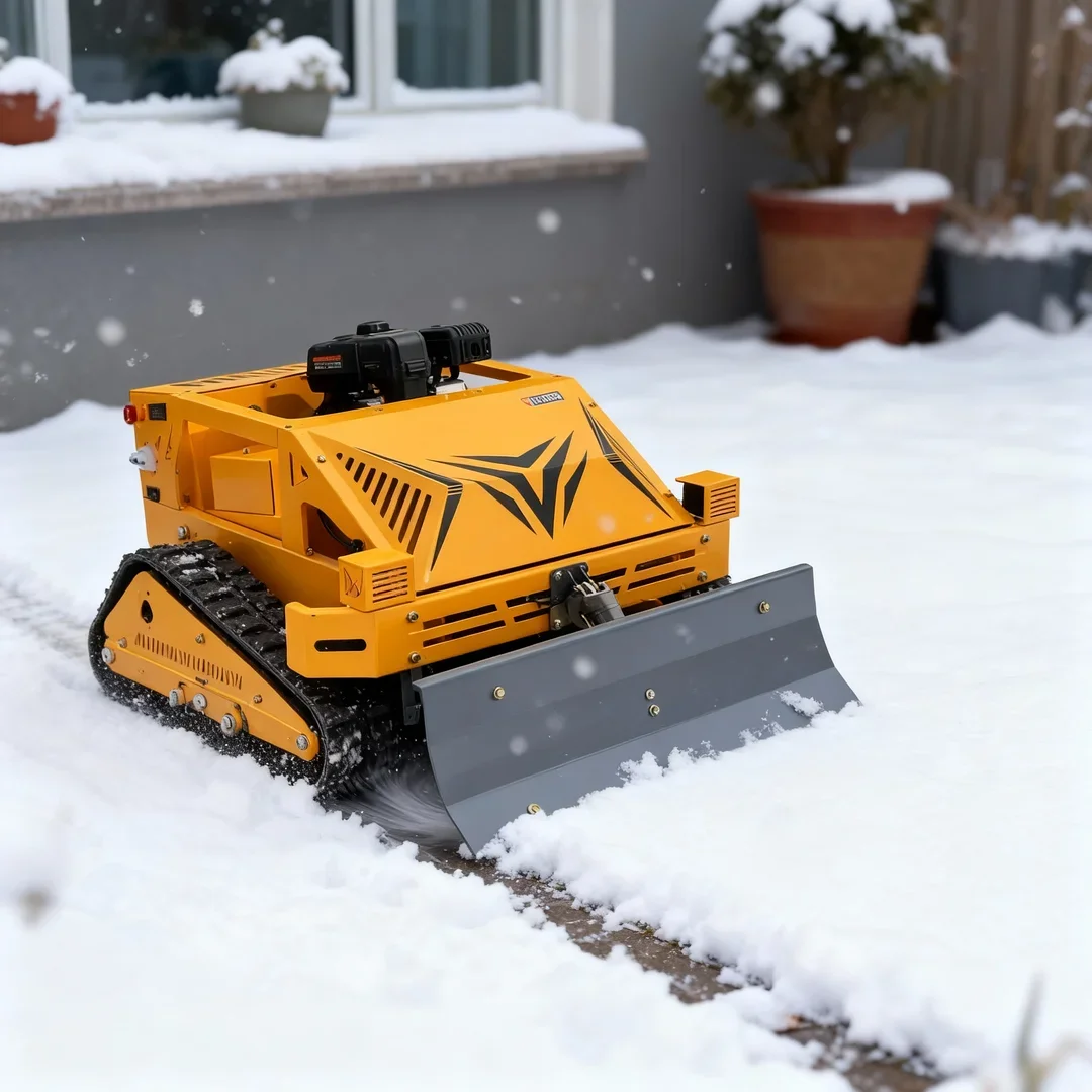 

Мощная газонокосилка с дистанционным управлением на заказ — функция дистанционного запуска с практичным навесным снегоуборщиком