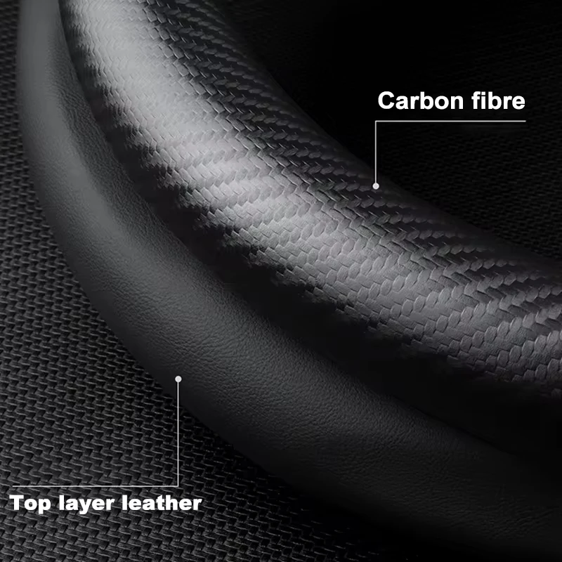 Carbon Fiber Car Steering Wheel Cover Protector D Type For Chery Jetour X70 X70SM X90 X95 DASHING i-DM T2 T3 Car Accessories