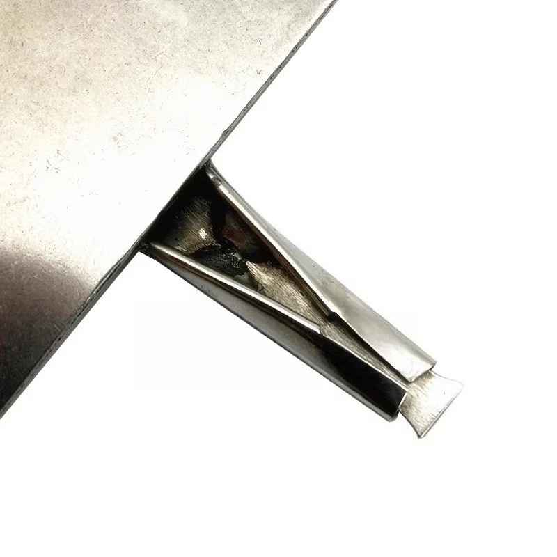 Industrial Belt Loop Attachment | Daewoo 409 Twin-Needle Tab Folder - Hemmed Edge Fabric Guide for Waistbands - view 4