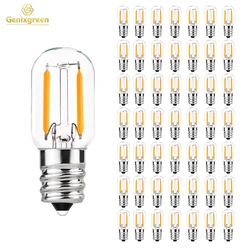 Genixgreen T22 1W Dimmable Mini Night Ligh Bulbs Vintage E14 Base 220V 2200K 4500K 6000K Indoor Decor Antique Tubular Led Bulb