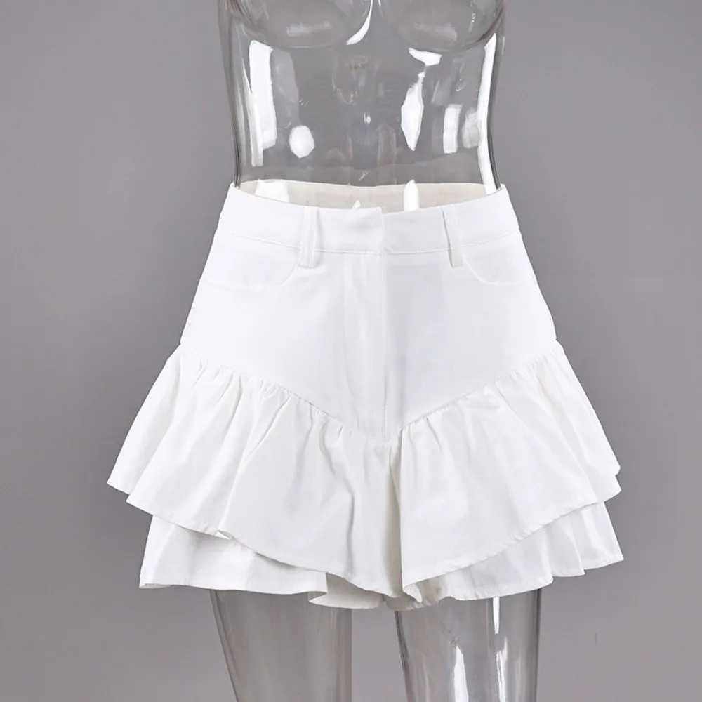 Flowy Cut Ins Style Tiered Skirt Versatile Match Ruffled Tier A line Skirt Loose Silhouette Summer Wear Half Skirt Shopping Date