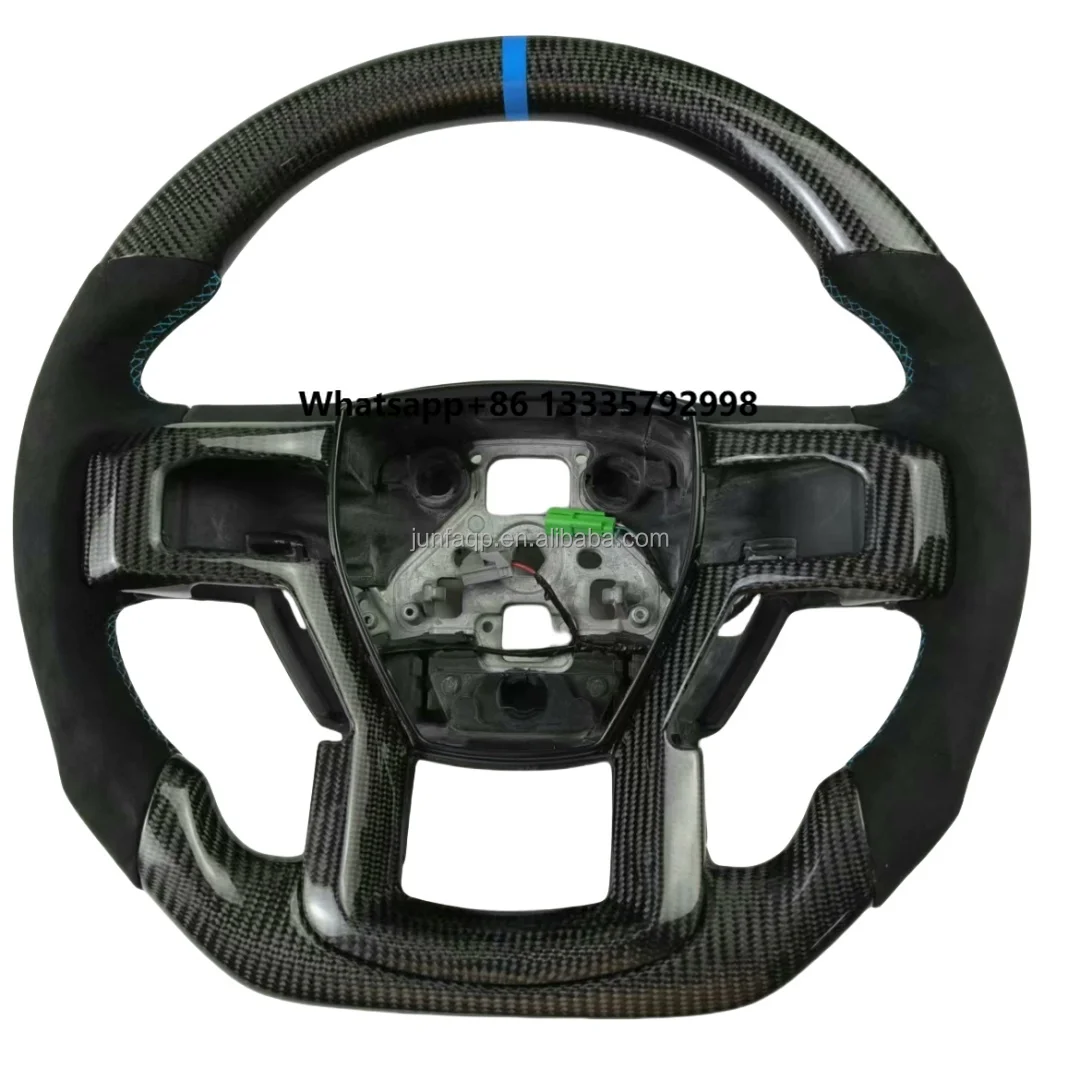 

For Ford Raptor F150 F250 F350 Carbon Fiber Sports Steering Wheel High-End Factory Customized Leather with New Design