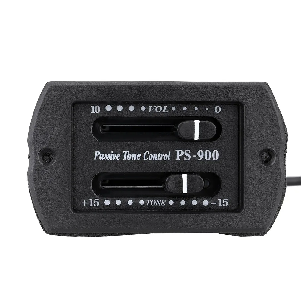 Compact Passive Type​ Acoustic Guitar EQ​ ​PS900 Model ​Black ​Passive Tone Volume Control​ ​6.35MM Plug​ ​EQ Equalizer Preamp​ view 4