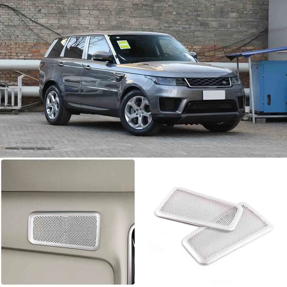 For Land Rover Range Rover Sport /Vogue 2020-2022 Stainless Steel Car Interior Roof Sound Audio Tweeter Speaker Trim Cover Apart