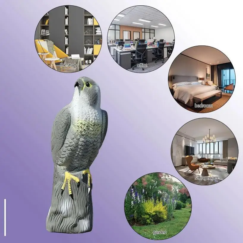 2026 Realistic Eagle Decoy Bird Scarer Garden Yard Outdoor Pest Control Deterrent Ornament Repellent for Garden Farm Patio