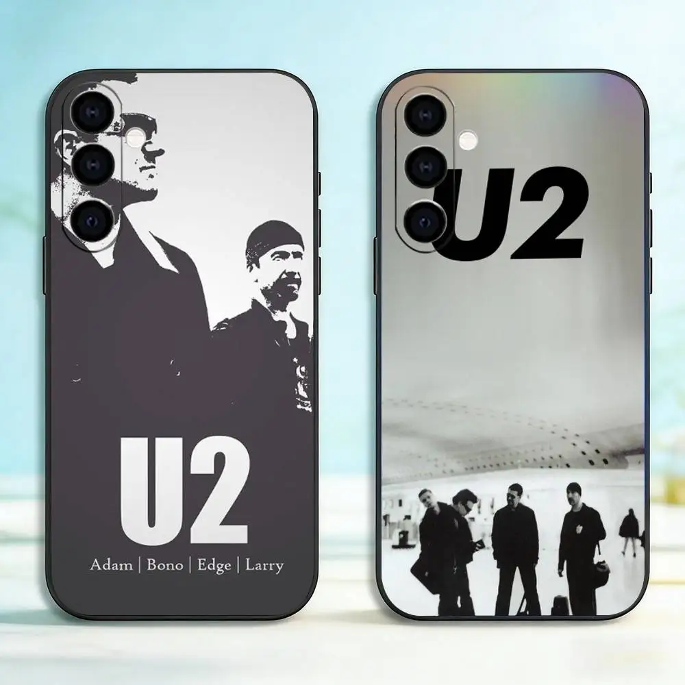 Band U-U2 Phone Case Black Silicone Soft For Samsung Galaxy A73,A72,A71,A70,A53,A52,A51