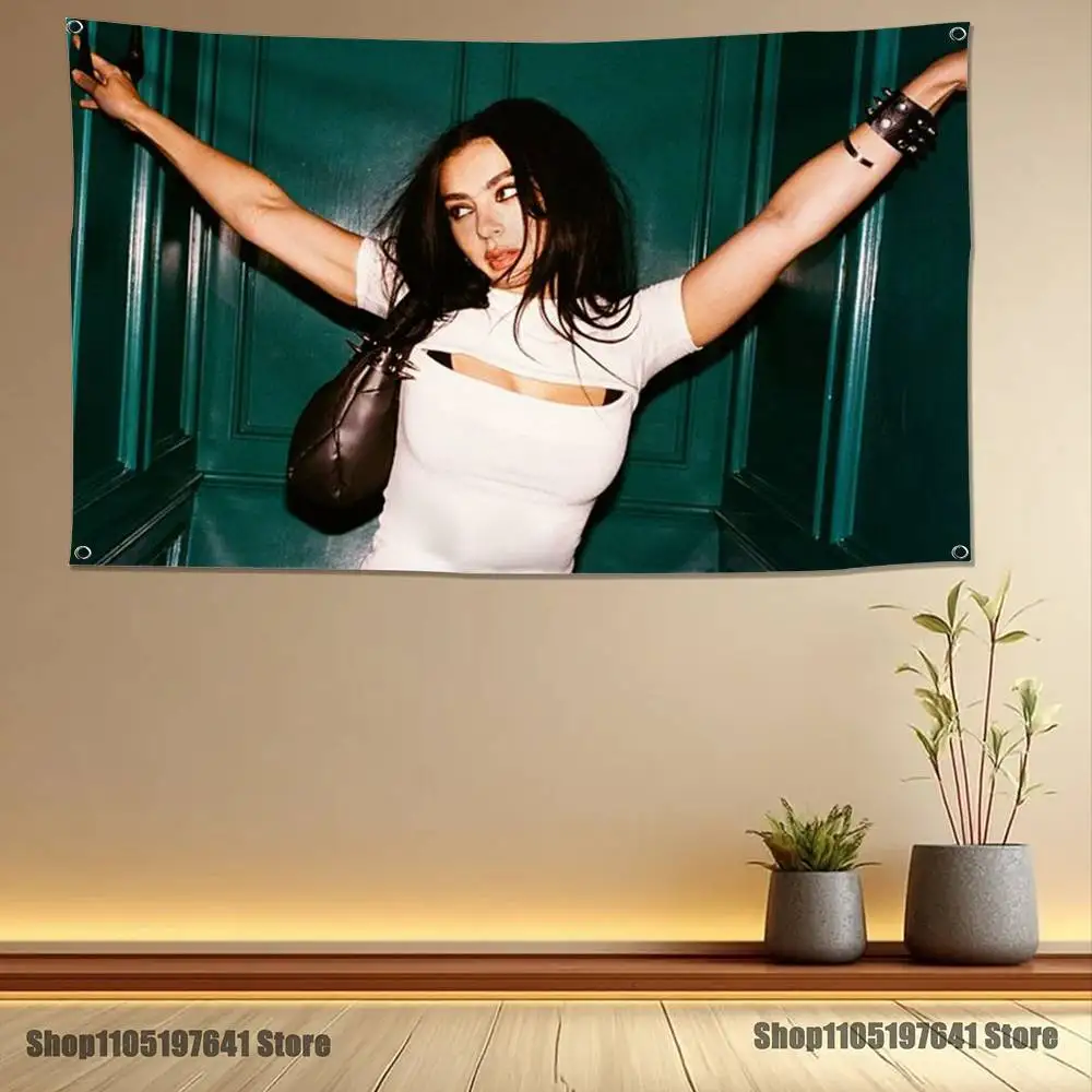 Charli XCX Brat Flag Tapestry Banner For Bedroom Outdoor Living Room Restaurant Bar Wall Decor Party