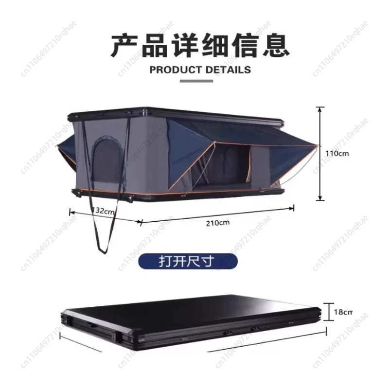 

2022 3 Person Outdoor Hiking Rooftop Roof Top Car Tent Triangle Clamshell Hard Shell Top Roof Tent
