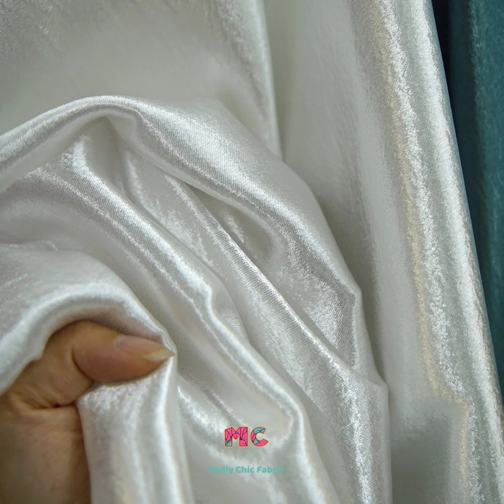 Белое золото, красный кристалл, двусторонняя креповая ткань, шитье свадебных платьев, костюмы для выступлений, ткань для шитья