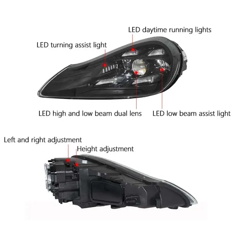 Pair 2021 LED Headlight Assembly Upgrade For Porsche Cayenne 957 2008-2010 Front Head Lamp Car Lights Auto Lamp Accessory - view 5