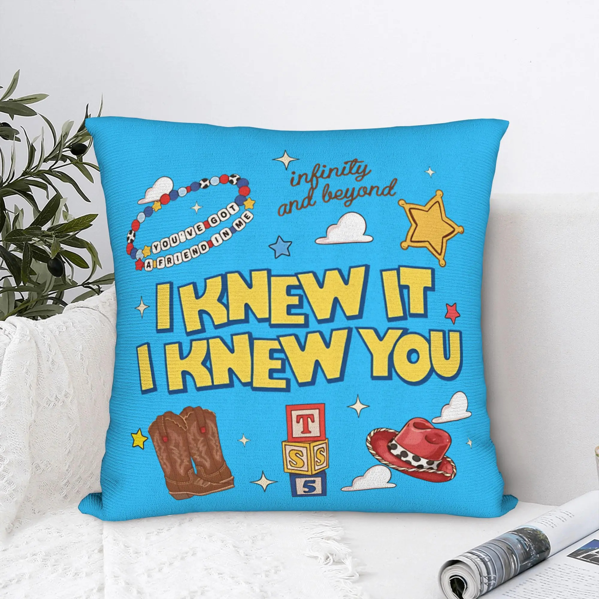 I Knew It I Knew You Western Cowgirl Cowboy Kids  Square Pillowcases Bed Car TS5 Cushion Cover Cool Home Throw Pillow Case