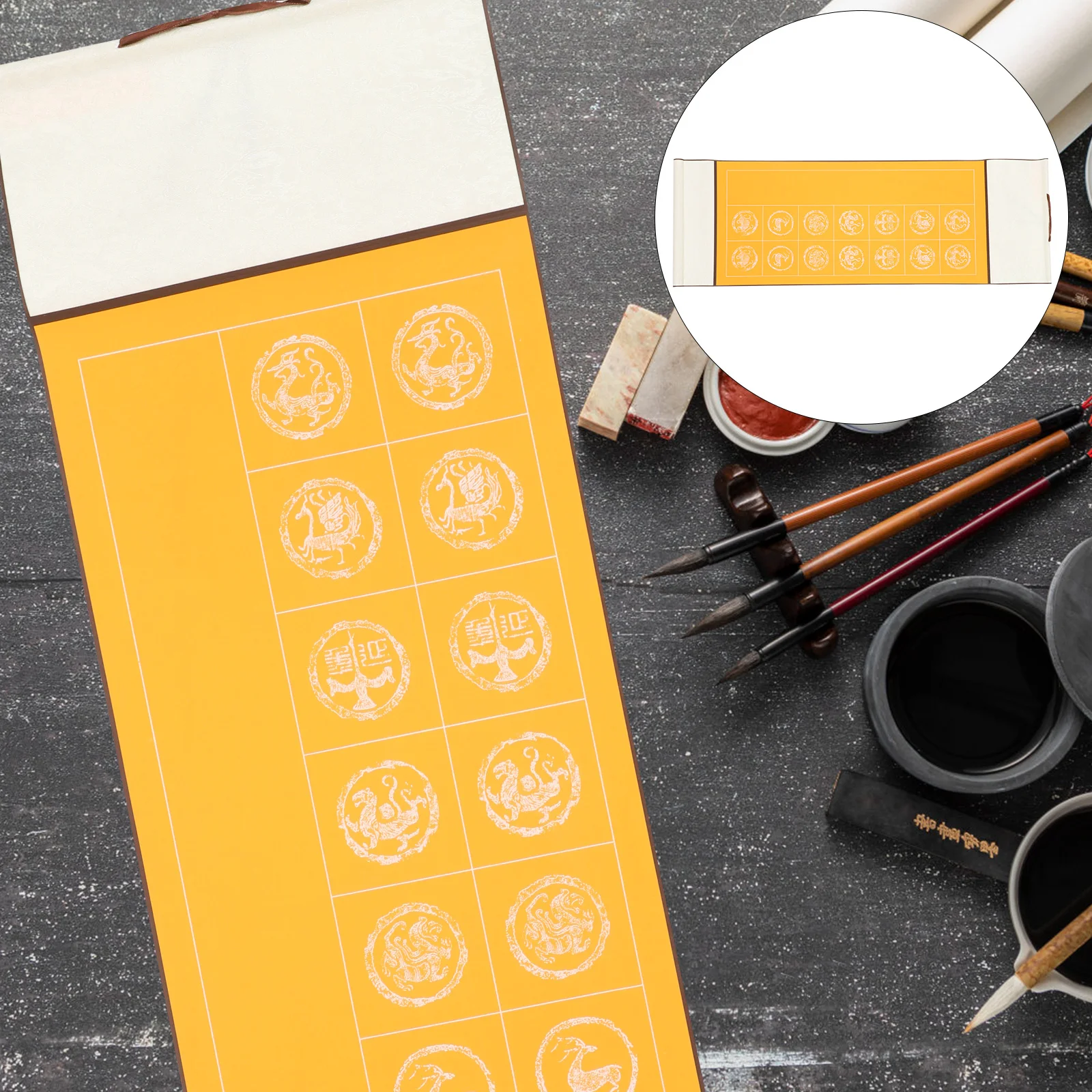 Blank Hanging Scroll Paper for Chinese Calligraphy Painting Xuan Paper Roll Lightweight Storage Box Included Wall Art Decor Home