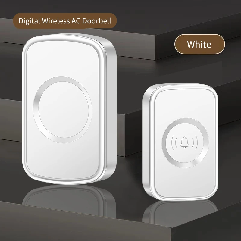 CACAZI Smart Wireless Waterproof Doorbell Sets US EU UK AU Plug 300 Meters Long Range Home Intelligent White Door Bell Chime Hot