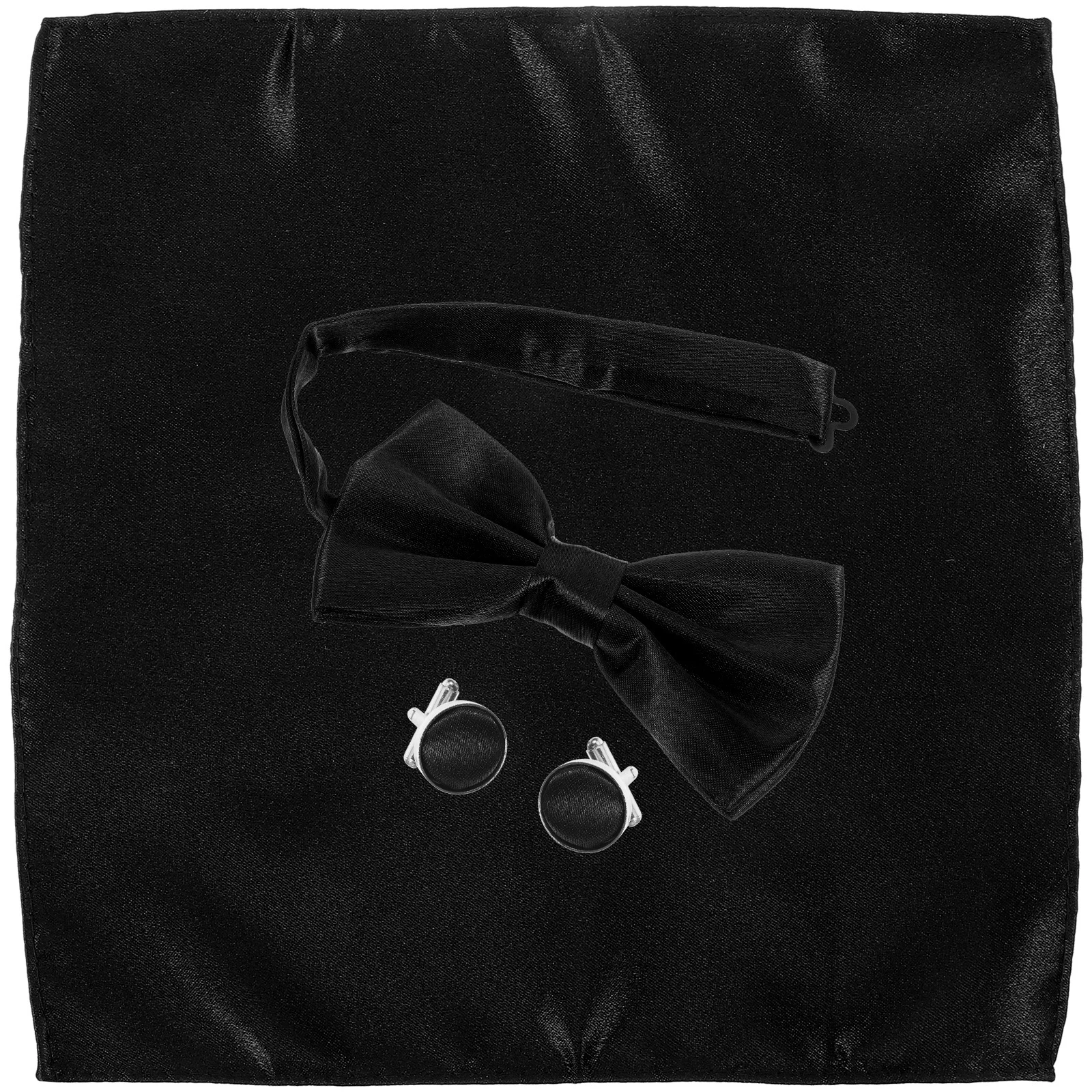 1 セット男性用プレタイド蝶ネクタイポケットスクエアカフスボタンとタキシードボタン新郎コスチュームアクセサリー結婚式プロムビジネススーツ