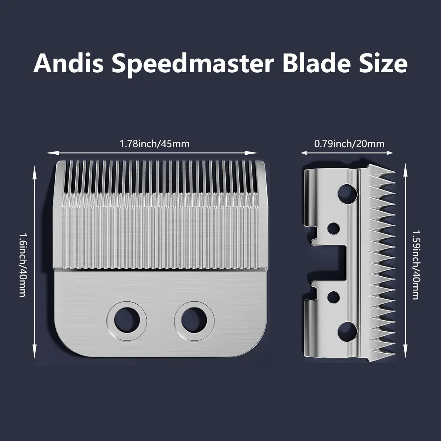 شفرة بديلة من الفولاذ المقاوم للصدأ لـ Andis masters ، speedmasters Clippers ، من أندي ماستر