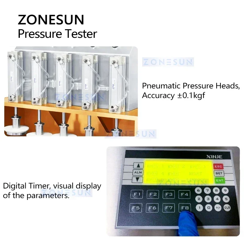 Zonesun Drucktester für Wäschepads, Waschpads, Labortestgeräte ZS-PT1